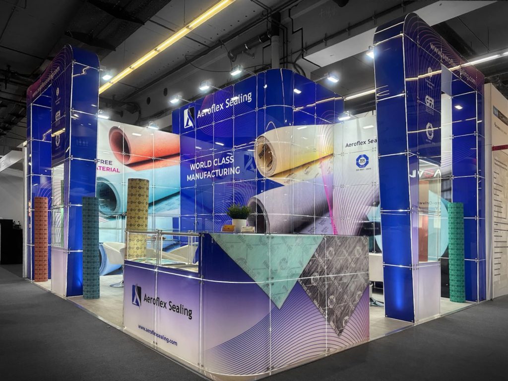 EXHIBITION STAND FOR THE AEROFLEX COMPANY - exhibition stand
