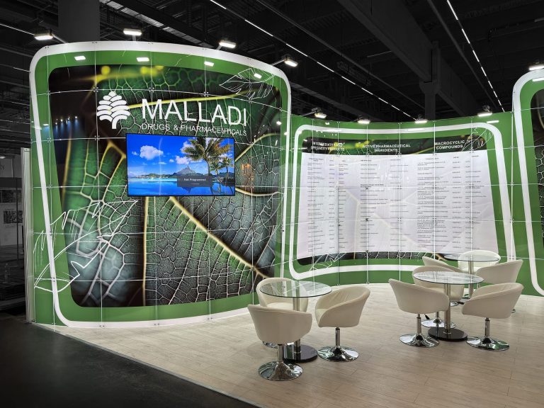 EXHIBITION STAND FOR MALLADI COMPANY AT CPHI - exhibition stand