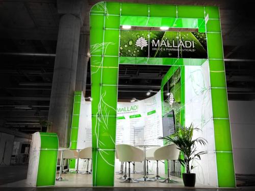 EXHIBITION STAND DESIGN FOR MALLADI COMPANY - exhibition stand, view 1