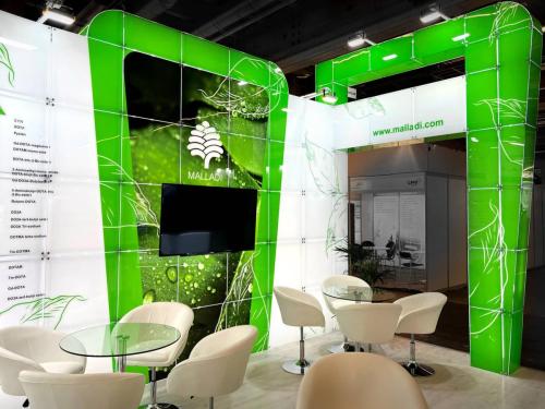 EXHIBITION STAND DESIGN FOR MALLADI COMPANY - exhibition stand, view 2